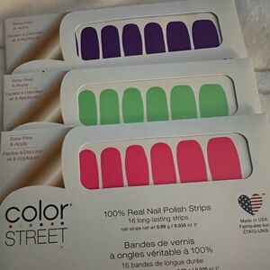 3 packs color street nails NEW in package!